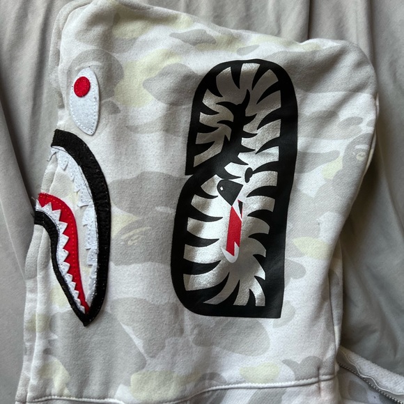 COPY - White bape hoodie size M - Picture 2 of 7